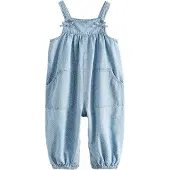 Next Overall blauw denim / wit