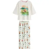 Next Pyjama ivoor / groen