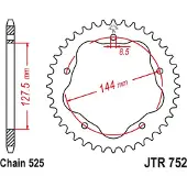 JT Sprockets Jtr75245 Achtertandwiel
