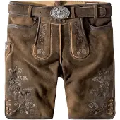 Stockerpoint Klederdracht broek 'Bastian' bruin / grijs