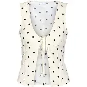 Noisy May Blousetop met V-hals en vetersluiting model 'SOPHIE'