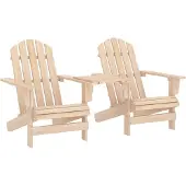 vidaXL Tuinstoelen Adirondack met tafeltje massief vurenhout