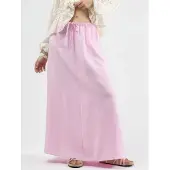 Busem Hoge Taille A-Lijn Maxi Rok
