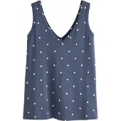 Next Top navy / wit