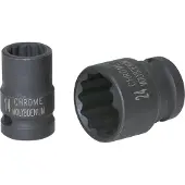 Ks Tools 1/2" doornut met 12 kanten, kort model