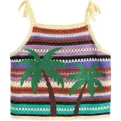 Next Gebreide top groen / lila / lavendel / wolwit
