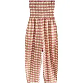 Next Jumpsuit roestbruin / olijfgroen / framboos / wit