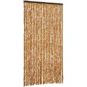 vidaXL Vliegengordijn 100x200 cm chenille okerkleurig en wit