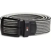 Tommy Hilfiger Riem 'Denton Braided Webbing Elastic' navy / wit