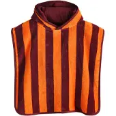 Next Badjas chocoladebruin / neonoranje