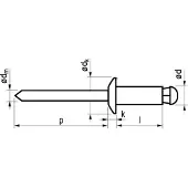 Master Spreidnagel Alu/Stl 1301 4,8X16Mm 500