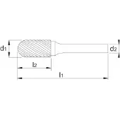 Phantom HM Cilinderfrees Uni - 6x18x6x60mm
