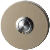 GPF bouwbeslag Beldrukker rond 50x8 mm met RVS button Champagne blend