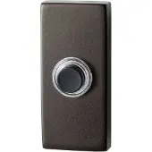 GPF bouwbeslag Beldrukker rechthoekig 70x32x10 mm met zwarte button Dark blend