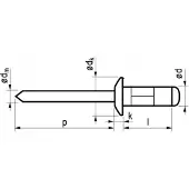 Master Popnagel Alu/Staal 1001 Maxgr 3.2x10mm - 500 stuks