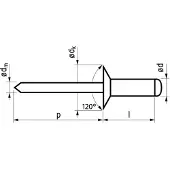 Master Popnagel Alu/Stl 1034 Vk 4,8X14Mm 500
