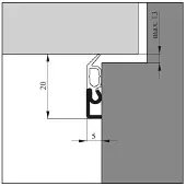 Ellen Tochtstrip Elro Xl 300Cm Alu Acryl