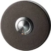 GPF bouwbeslag Beldrukker rond 50x8mm met RVS button Dark blend