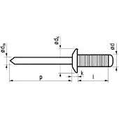 Master Popnagel Groeven Alu/Stl 1601 4,8X14 500