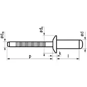 Master Popnagel Rvs/Rvs 1051 4,8X14Mm 500
