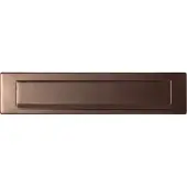 GPF bouwbeslag Briefplaat 340x77mm met valklep 280x45 mm Bronze blend