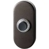 GPF bouwbeslag Beldrukker ovaal 70x32x10mm met zwarte button Dark blend