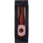 Décoris Piek glas d9l31 cm kerstrood kerst