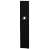 GPF bouwbeslag Langschild rechthoekig 218x40x8.5mm PC55 - Zwart - Rechtsdraaiend