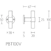 Formani ONE PBT100V voordeurknop wit