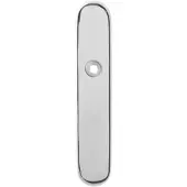 GPF bouwbeslag Langschild afgerond enkelverend 218x40x8.5mm PC92 - RVS gepolijst