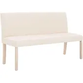 vidaXL Bankje 139,5 cm polyester crème