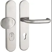 Artitec SKG3 PC72 knop/kruk U op ovaal schild TOP + kerntrekbeveiliging rvs