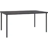 Syfax Tuintafel 150x90x74 cm staal antracietkleurig