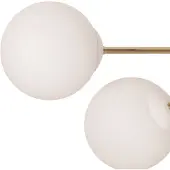 Euluna Plafondlamp Glassy, dimbaar, messing / goud, Woon-/ Eetkamer, Glas, Modern, plafondlamp