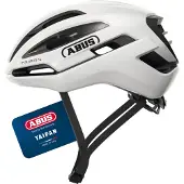 ABUS Fietshelm TAIPAN shiny white L - 57-61 cm - wit - Geschikt voor gebruik op gravel bikes - 295 g