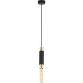 Jupiter Hanglamp LILE, zwart-goud, 1xE27x40W, metaal, afmetingen: 60x6x6 cm, IP20, merk: