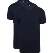 Alan red Vermont Regular Fit T-Shirt V-hals Dubbel pak marine, Effen