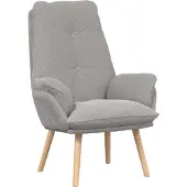 vidaXL Fauteuil Lichtgrijs 69 x 74 x 93 cm Sherpa Stof