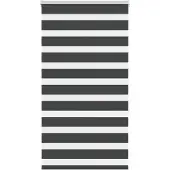 vidaXL Zebra rolgordijn 85x150 cm stofbreedte 80,9 cm zwart