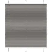 vidaXL Plissé rolgordijn 120x150 cm stofbreedte 119,4 cm antraciet