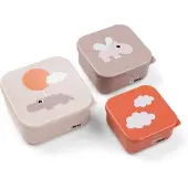 Done by Deer Snackbox - Happy Clouds - 3-pack - Poeder - - OneSize - Broodtrommels