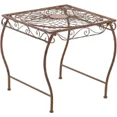 CLP Metalen tafel GS3438892 - Bruin, antiek