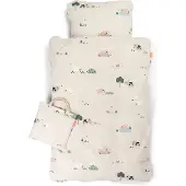 Done by Deer Int/dk Tiny Farm Baby Cotton Sheets Beige Kinderen