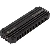 Silverstone MS12 M.2 SSD-behuizing, USB 3.2 (M.2 2280, M.2 2260, M.2 2242), Harddisk behuizing, Zwart