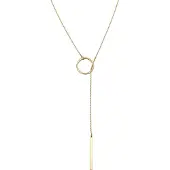 Elli - Halsketting - Dames Y-ketting Cirkel Staaf Geo in 925 sterling zilver - Dames