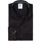R2 Overhemd Twill Zwart