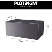 AeroCover Tuintafelhoes Anthracite (220 x 110 x 70 cm)