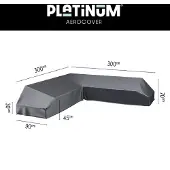 AeroCover Loungesethoes Anthracite Platform (300 x 300 x 90 x H30/45/70 cm)