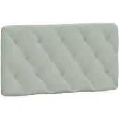 vidaXL Hoofdbordkussen 100 cm velvet lichtgrijs