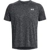 Under Armour Tech Textured Trainingsshirt Donkergrijs Zwart Wit